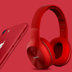 Edifier W800BT Wireless Bluetooth Over-Ear Headphones – 50H Battery, BT 5.0, Lightweight (White/Red/Black)